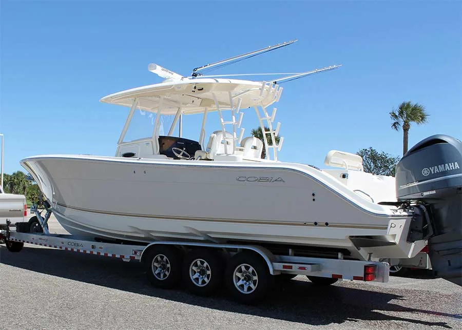 Richmond boat loaded on a trailer for recovery and towing